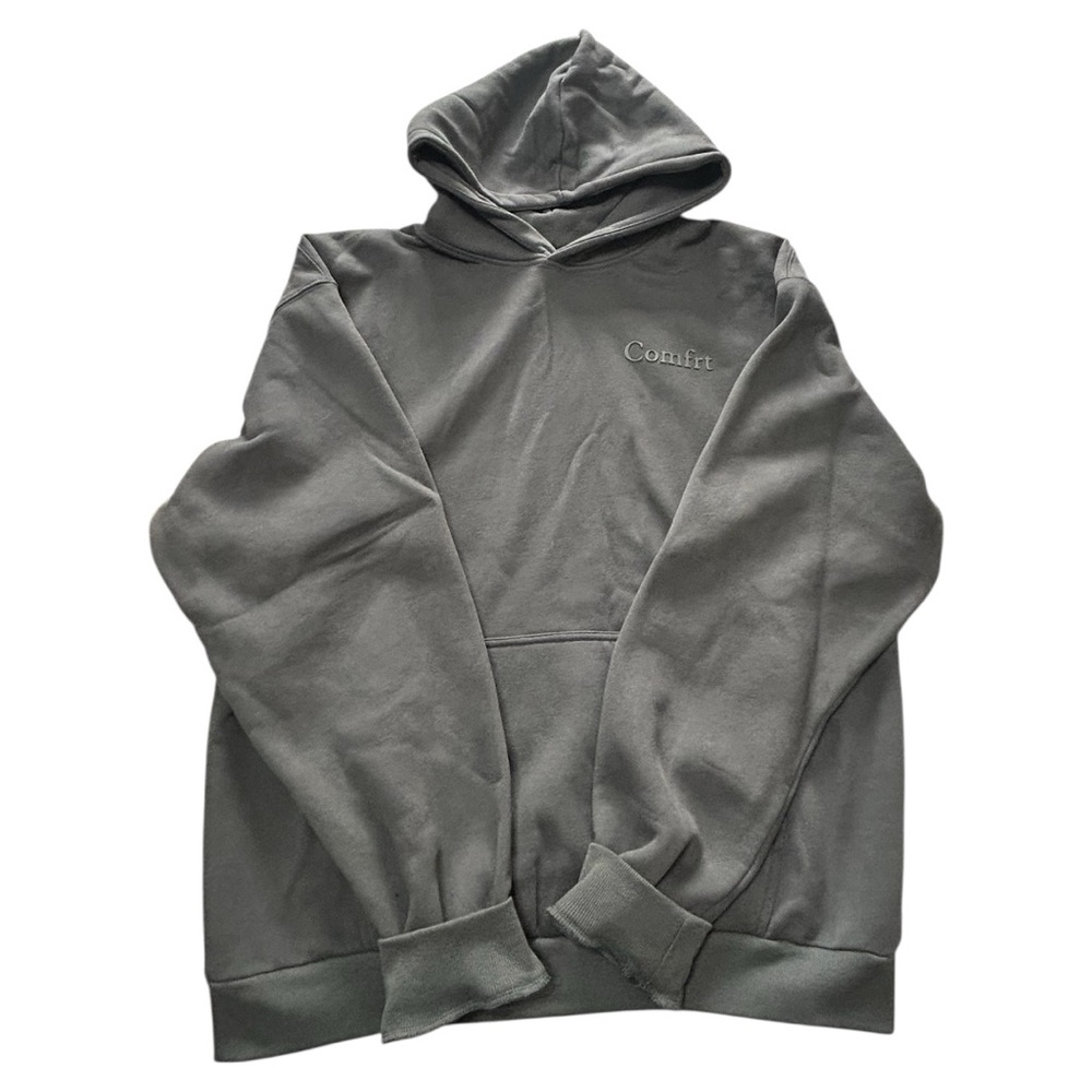 Unisex Comfrt Minimalist Hoodie in Steel Grey XXL